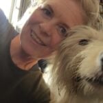 Alicia O'Keeffe with her dog