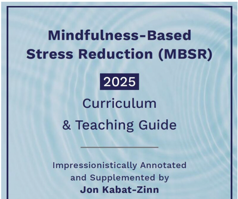 Partial image of the MBSR revised teaching guide